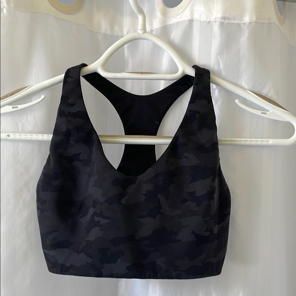Black Camo Racerback Sports Bra